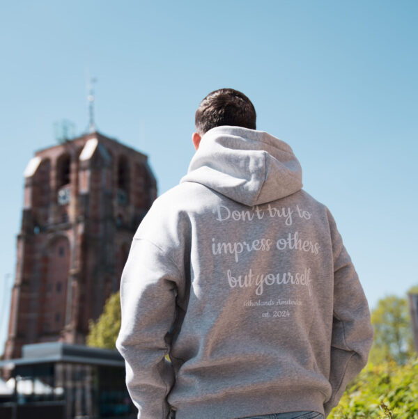 Impress hoodie heren grijs